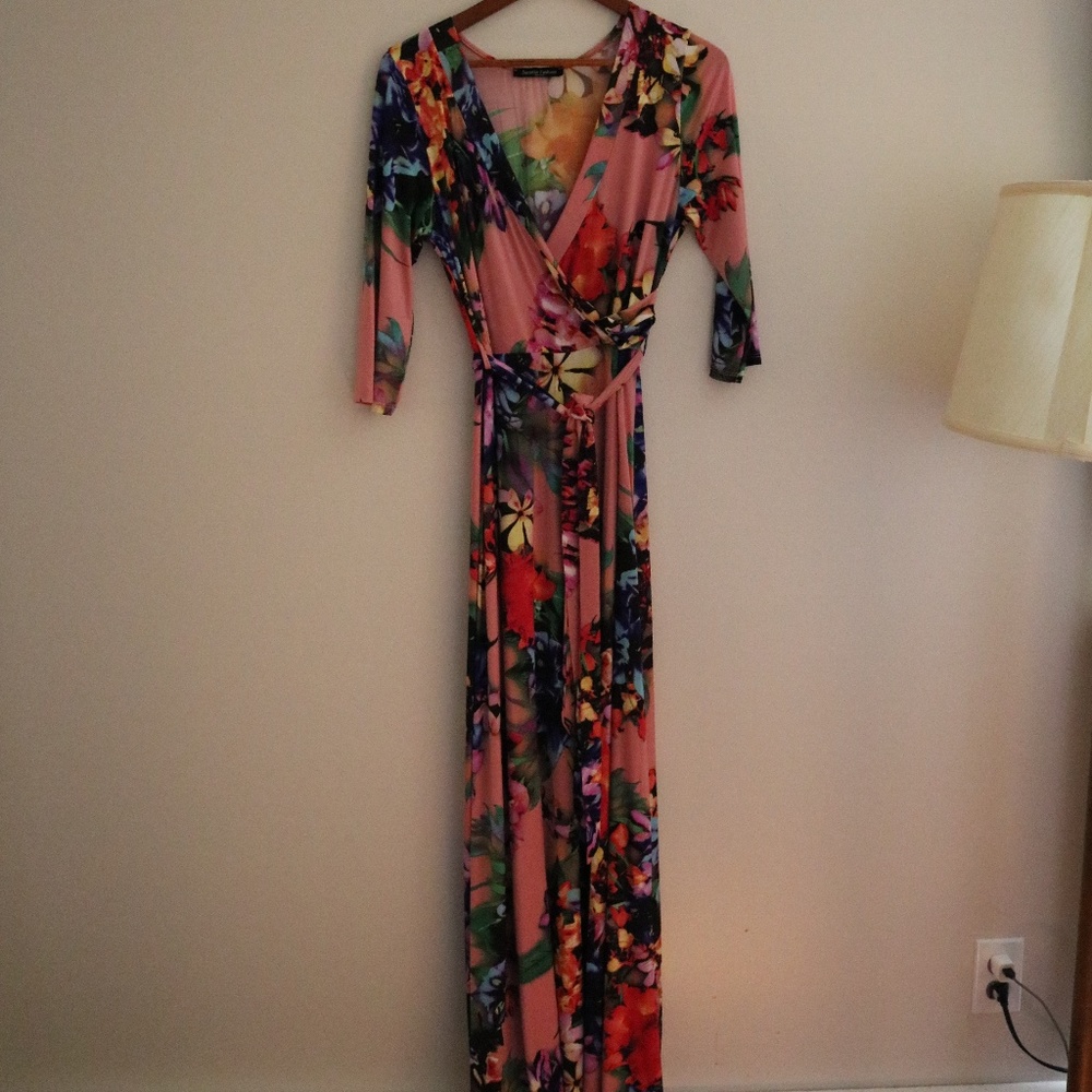 Slinky Floral Maxi Dress